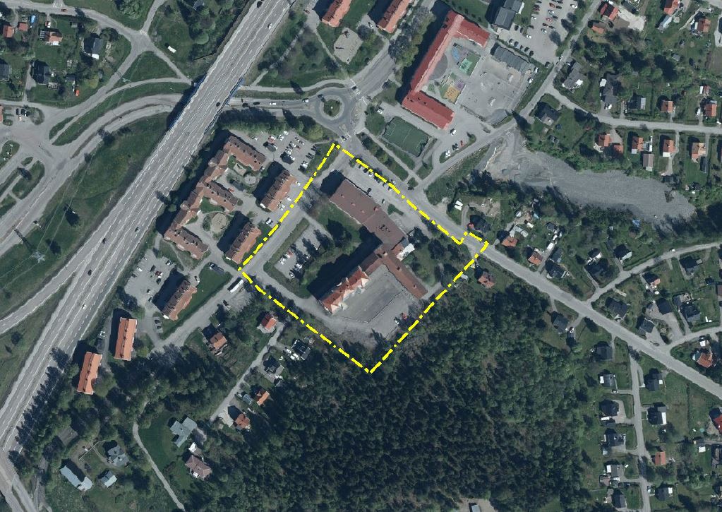 Planområdet ligger kring Vivsta skola invid Södra Köpmangatan och Vivstavägen